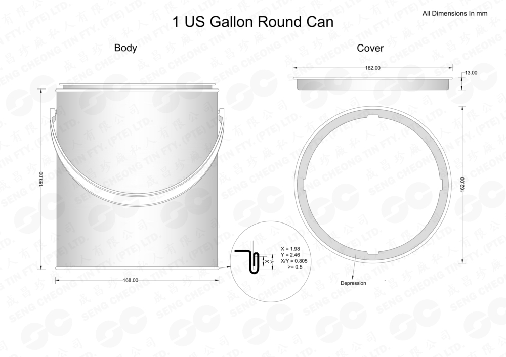 1 US Gallon Round Can (watermark)