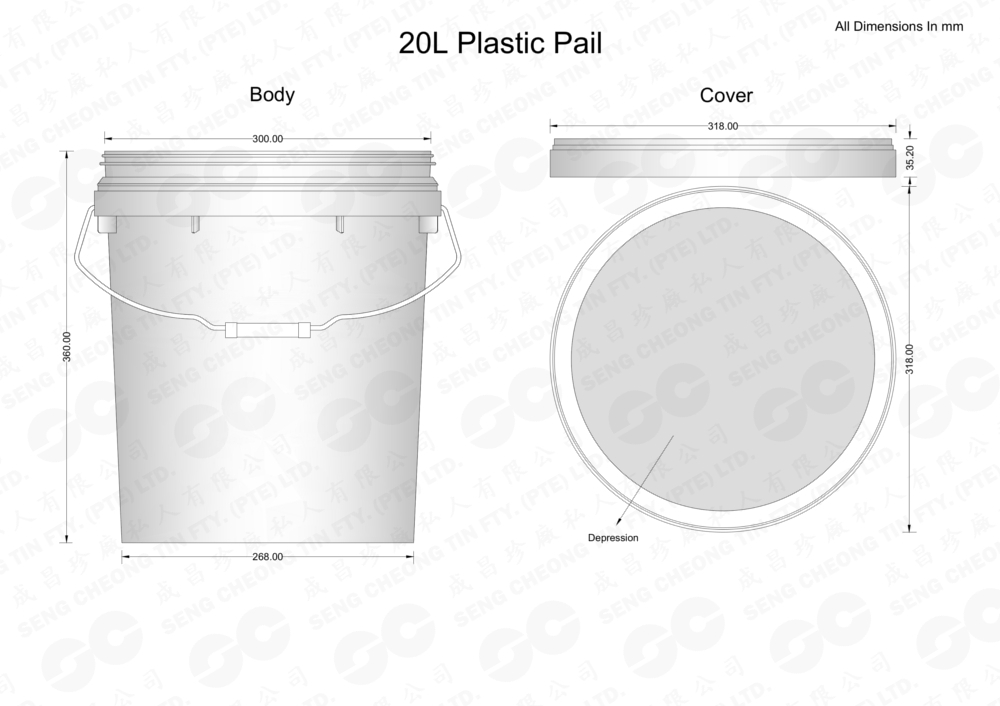20L Plastic Pail (watermark)